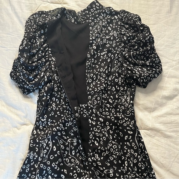 Ted Baker London Black Abstract Cat Mini Dress, Size 2 - Picture 12 of 12